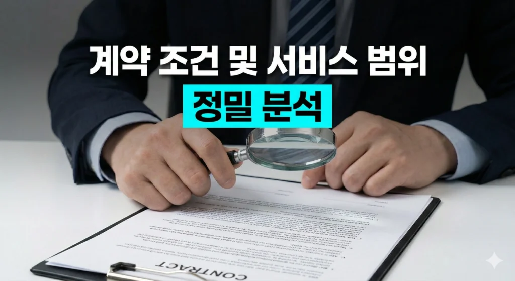 계약 조건 및 서비스 범위 정밀 분석