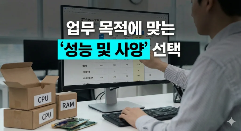 업무 목적에 맞는 성능 및 사양 선택_사무용기기 렌탈 대여