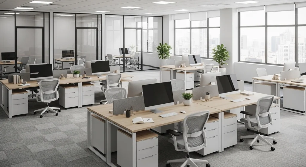 잘 정돈된사무실 환경